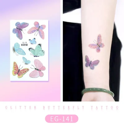 Sparkling Dreamy Butterfly Tattoo