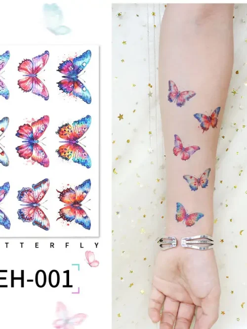 Watercolor-Butterfly Temporary Tattoo