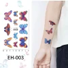 Yellow Blue Butterfly Tattoo