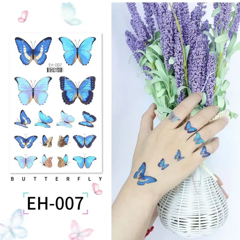 Many Blue Butterflies Tattoo