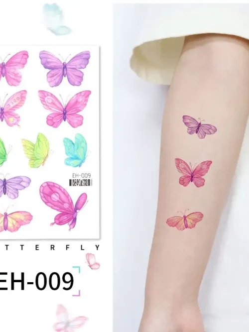 Pink Butterflies Tattoo