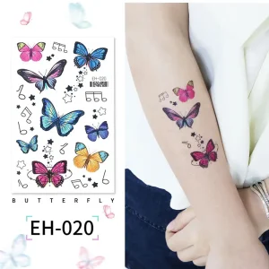 Note Butterfly Tattoo
