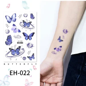 Purple Planet Butterfly Tattoo