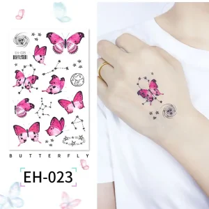 Pink Milky Way Butterfly Tattoo