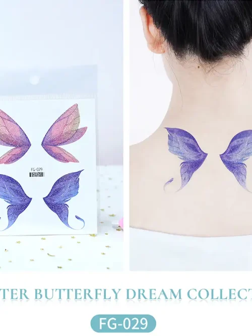 Glitter Butterfly Wing Tattoo