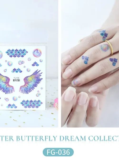 Glitter Wing Scales Tattoo