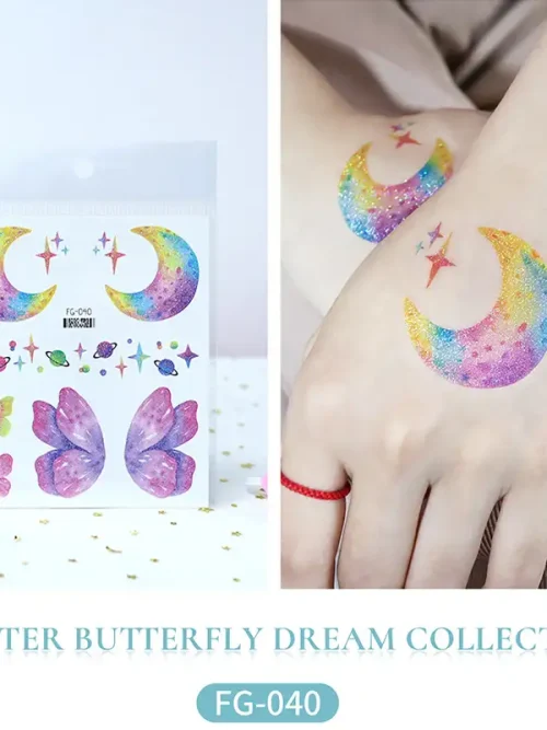 Moon Butterfly Planet Tattoo
