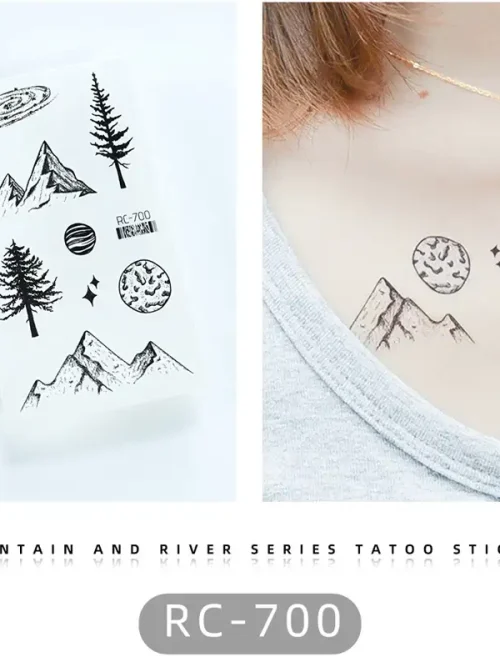 Mountain and Moon Tattoo