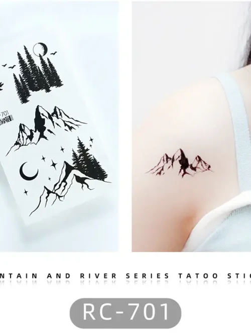 Mountain and Tree Tattoo