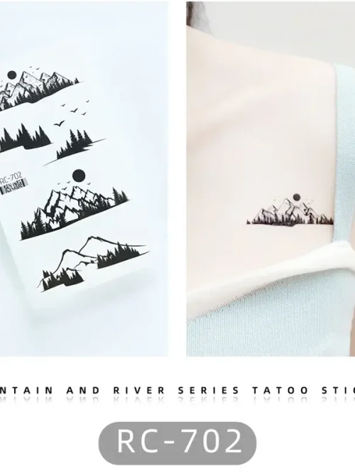Mountain and Sun Tattoo