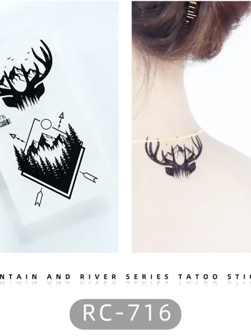 Deer Antler Mountain Tattoo