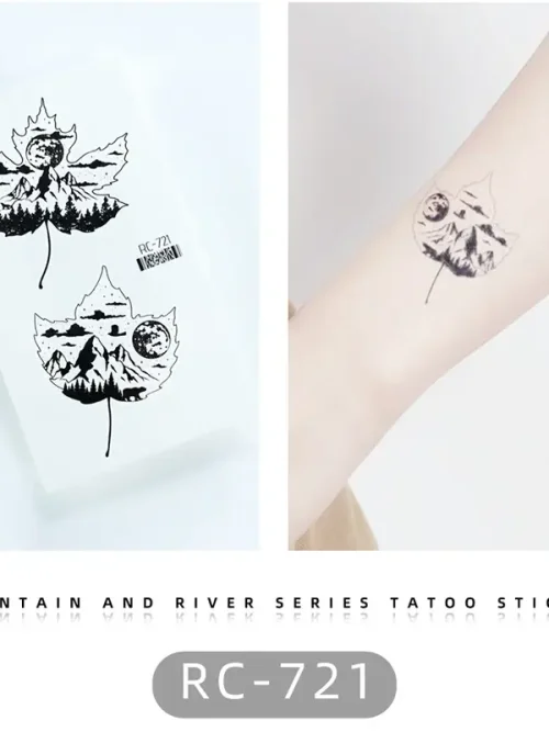 Mountain in Leaf Tattoo