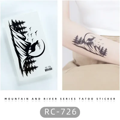 Deer on the Mountain Tattoo