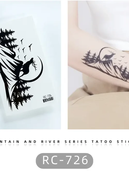Deer on the Mountain Tattoo