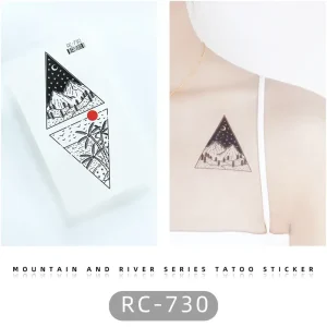 Mountain in Triangle Tattoo