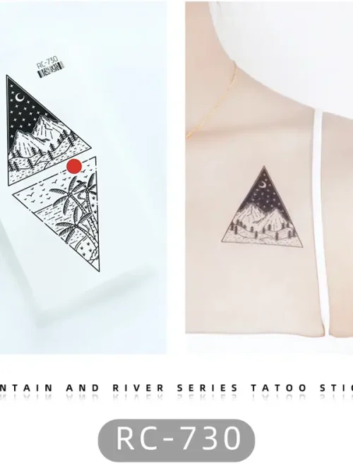 Mountain in Triangle Tattoo