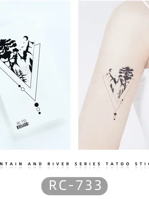 Tree and Mountain Tattoo