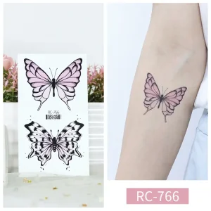 Pink Butterfly Tattoo
