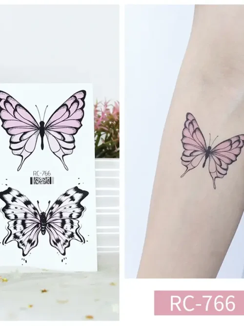 Pink Butterfly Tattoo