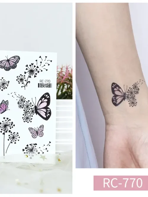 Dandelion Butterfly Tattoo