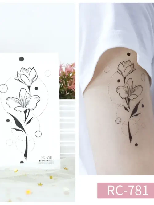 Dotted Circle Flower Tattoo