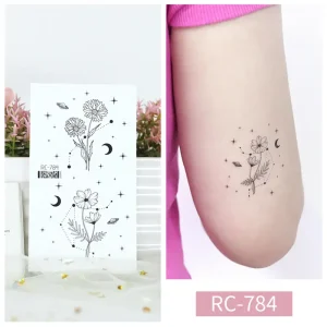 Flower Outer Space Tattoo