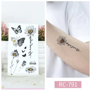 Sunflower Butterfly Tattoo
