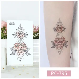 Floral Crescent Tattoo
