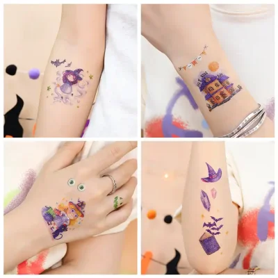 Kid Cartoon Halloween Temporary Tattoo