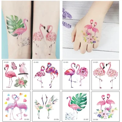 Flamingo Body Temporary Tattoo