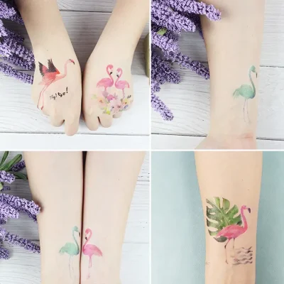 Flamingo Body Temporary Tattoo