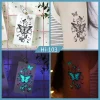 Noctilucent Vine Butterfly Tattoo