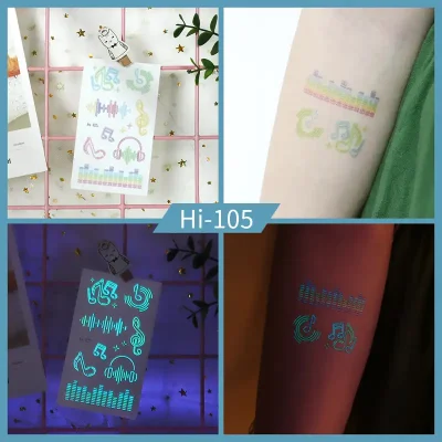 Noctilucent Musical Note Tattoo