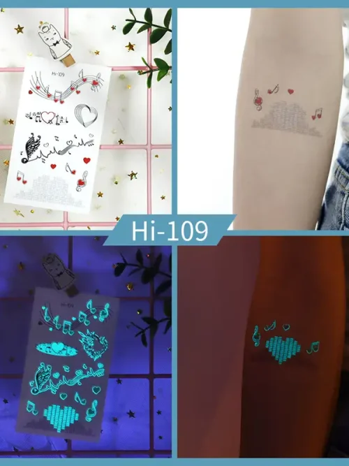 Noctilucent Love Note Tattoo