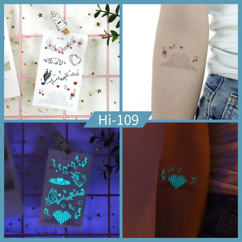 Noctilucent Love Note Tattoo
