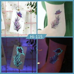Noctilucent Butterfly Feather Tattoo