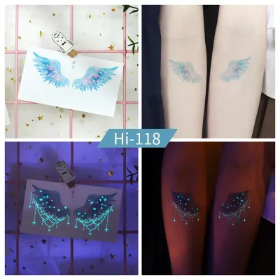 Noctilucent Wing Temporary Tattoo