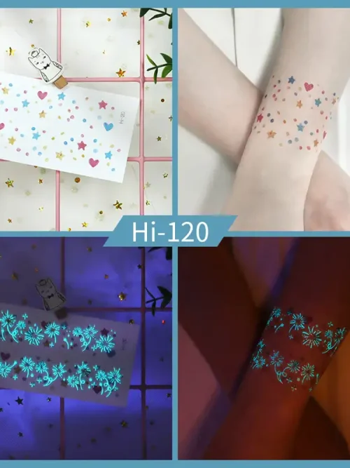 Noctilucent Star Temporary Tattoo
