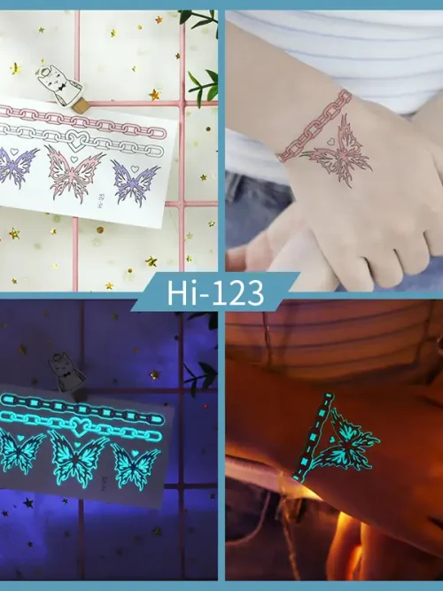 Noctilucent Butterfly Bracelet Tattoo