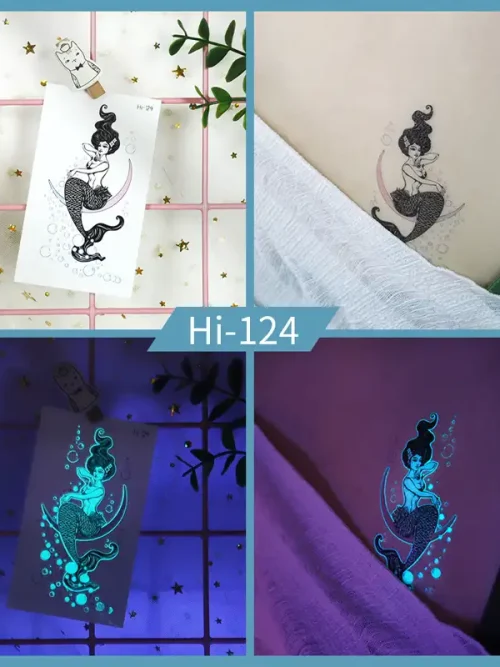 Noctilucent Mermaid Temporary Tattoo