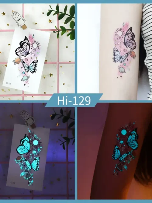 Noctilucent Planet Butterfly Tattoo