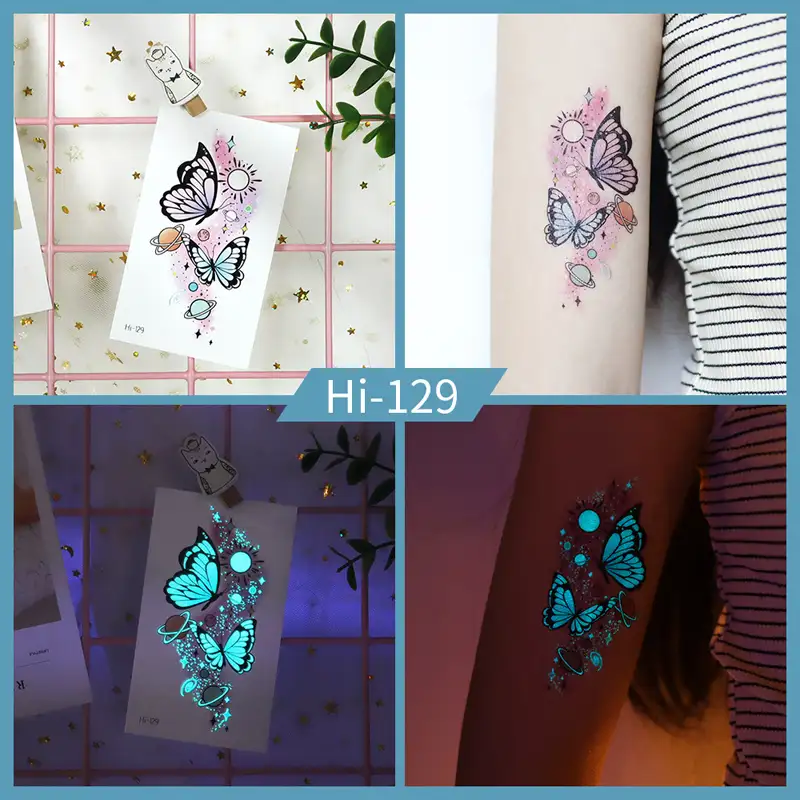 Noctilucent Planet Butterfly Tattoo
