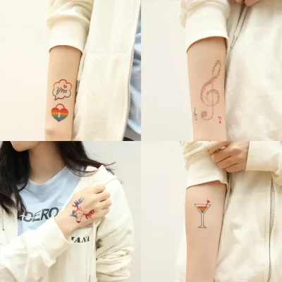 Rainbow Fake Temporary Tattoo
