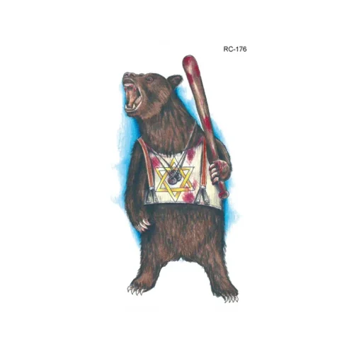 Baseball Bear Tattoo