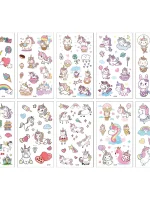 Cartoon Unicorn Tattoos 10 Sheets