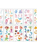 Cartoon Mermaid Tattoos 10 Sheets