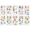 Cartoon Mermaid Temporary Tattoos 10 Sheets