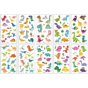Cartoon Dinosaur Tattoos 10 Sheets