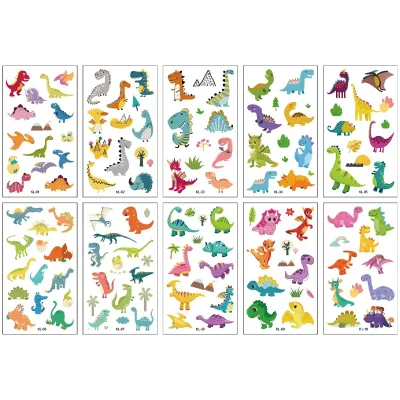 Cartoon Dinosaur Tattoos 10 Sheets