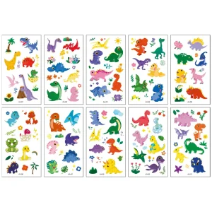 Cartoon Dinosaur Tattoos 10 Sheets